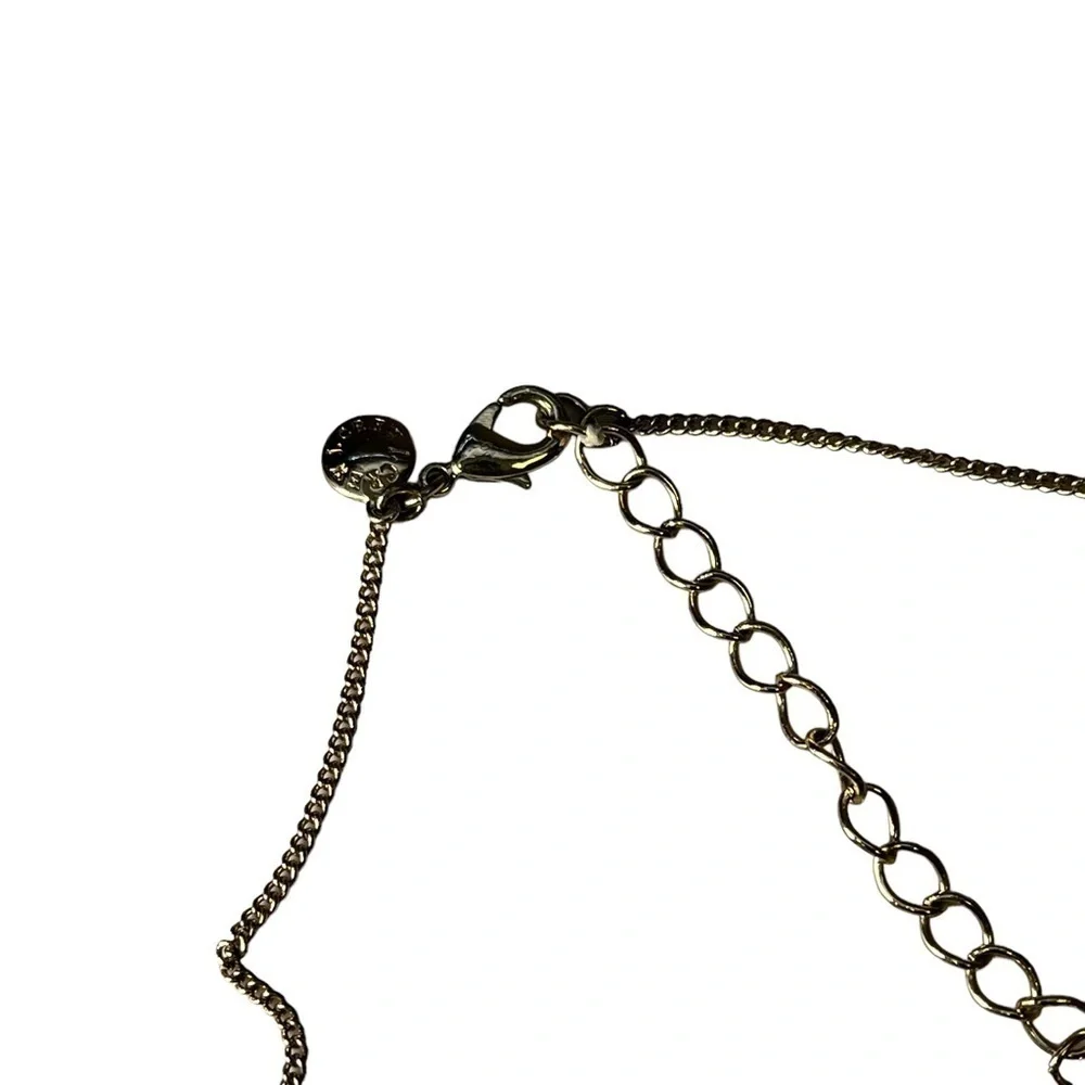 J Crew Green Polished Stone Gold Necklace